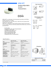 Thumbnail of document Data Sheet - APAQ-3HPT Analog Adjustable 3-Wire Transmitter